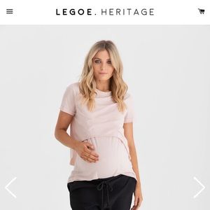 Legoe heritage valance tee. Pregnancy and nursing friendly.